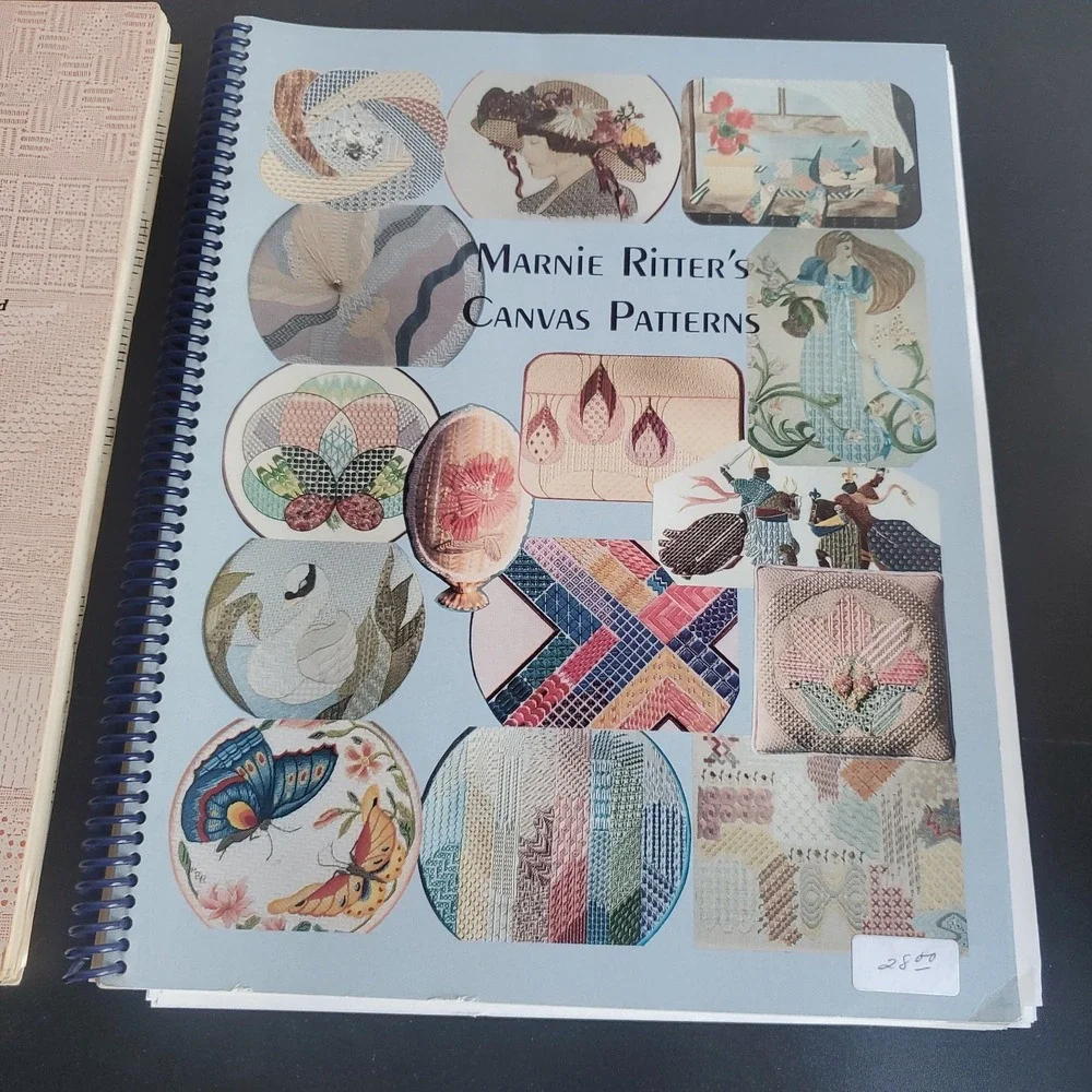 Marnie Ritter's Canvas Patterns Autographed & Copy Mary Fry's Pulled Thread Work